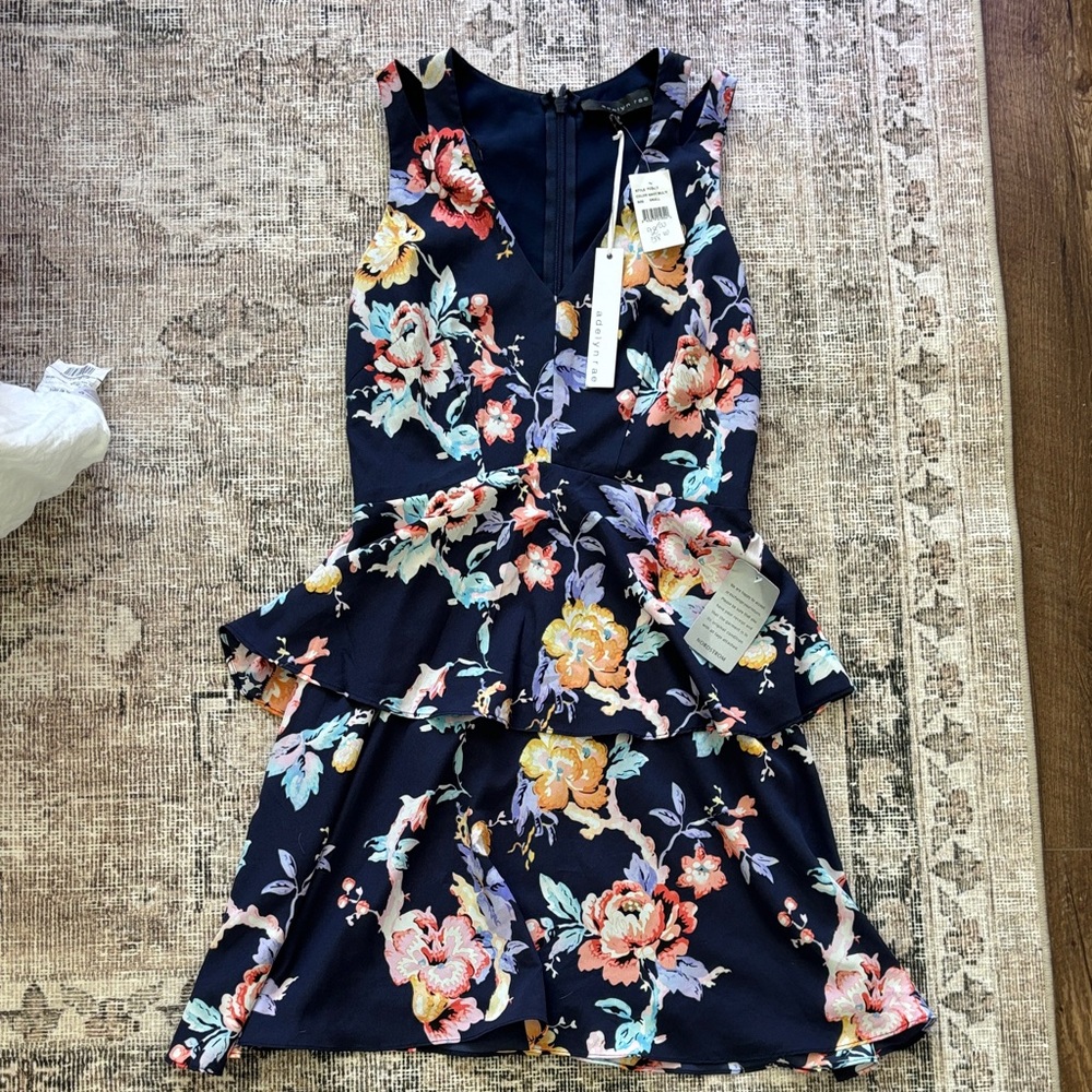 Adelyn Rae Navy Floral Dress